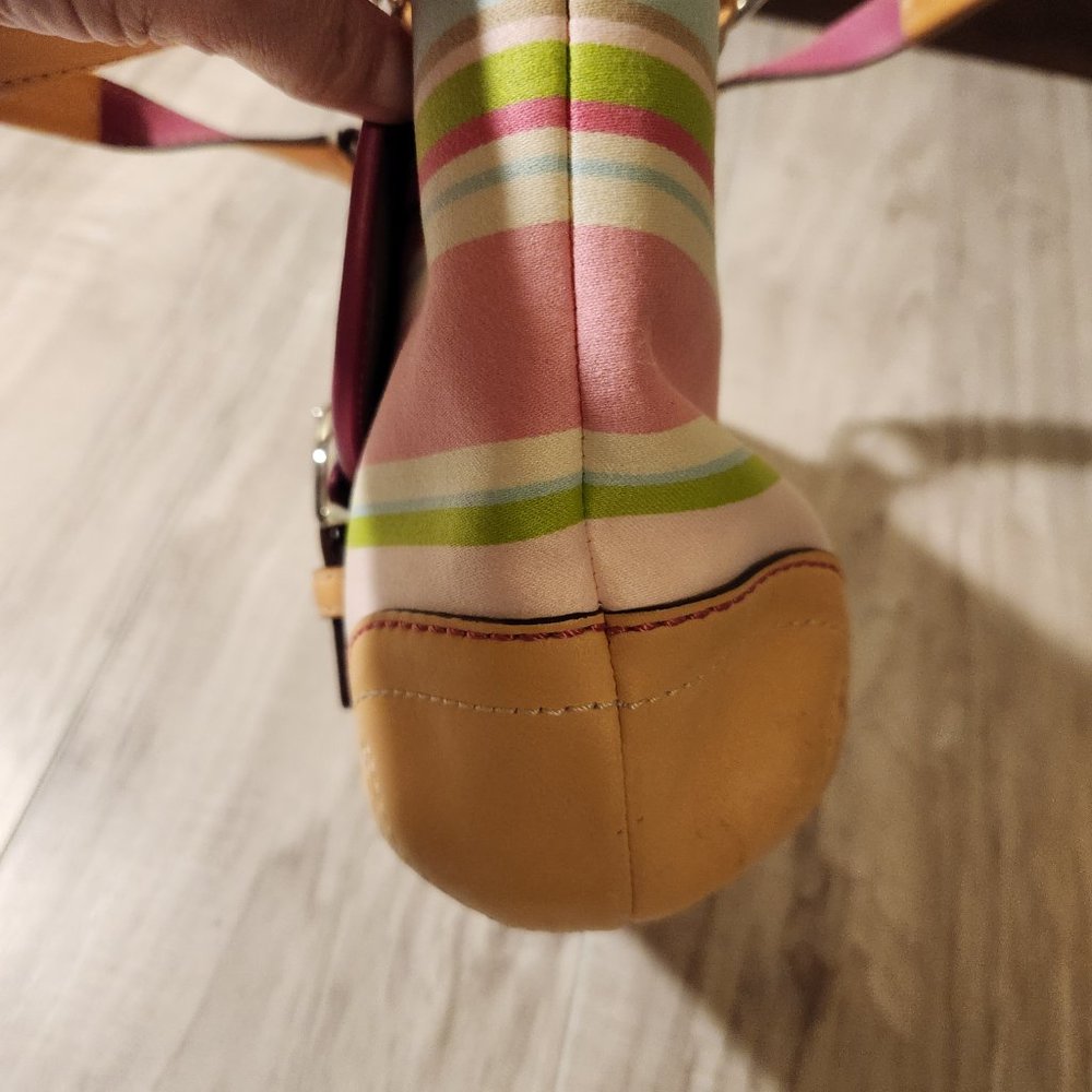 Euc Coach Hampton Y2K Multi-Colored Striped Handbag Purse - Picture 5 of 12